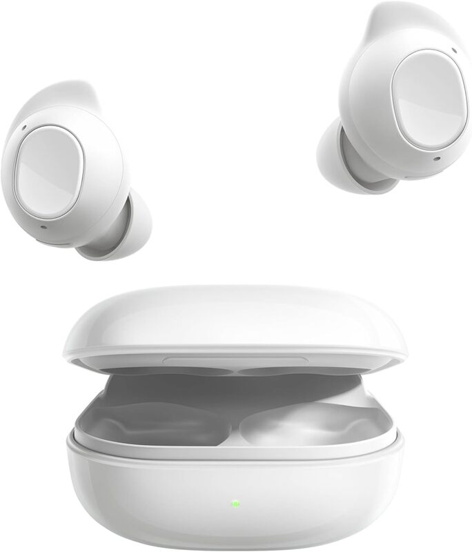 SAMSUNG Galaxy Buds FE, Comfort and Secure Fit, Wing-Tip Design, ANC Support, Ecosystem Connectivity, True Wireless Bluetooth Earbuds, Powerful 1-Way Speaker, R400NZWAXAR, White